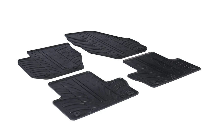 Rubber Car Mats Rubber Mat Set Volvo XC60 T Profile Mounting Clips, 4 Pieces