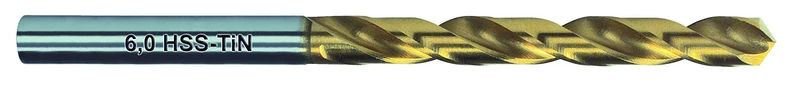 Eventus Twist Drill Bit Diameter 8.0 mm HSS-G DIN 338 Form C Type N Titanium Coating