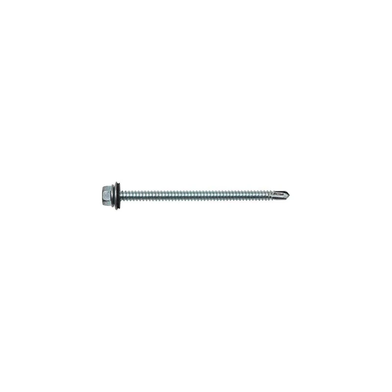 Self-Drilling Screws 6.3 mm 100 mm Hexagonal DIN 7504-K Galvanised Steel Pack of 100 SWG - Image 1