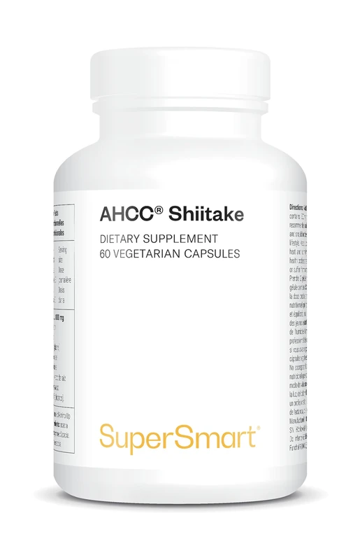 Shiitake (AHCC) - Strengthens the Immune System - Extract of Shiitake Mycelium (Lentinus edodes) - Gluten-Free - Vegan - Non-GMO - SuperSmart