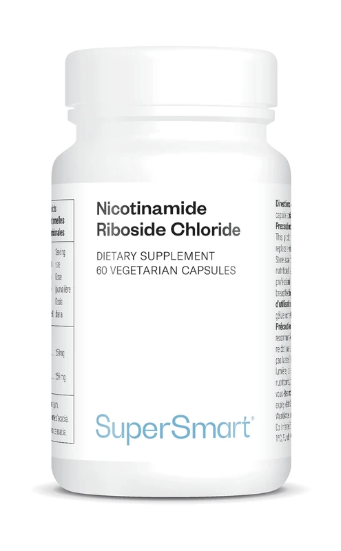 Supersmart - Nicotinamide Riboside Chloride - NMN & NAD+ Precursor - Rare Form of Vitamin B3 - Metabolism Booster Supplement | Non Flush - Non GMO & Gluten Free | 60 Vegetarian Capsules