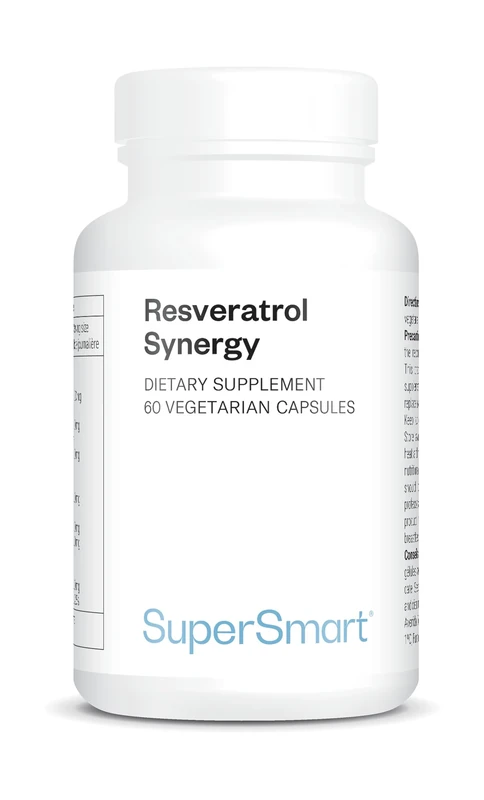 Resveratrol Synergy – Powerful Natural Antioxidants (Fisetin, Pterostilbene, Quercetin, Polydatin, Proanthocyanidins) – Helps Combat Oxidative Stress – Vegan – Gluten‑Free – SuperSmart