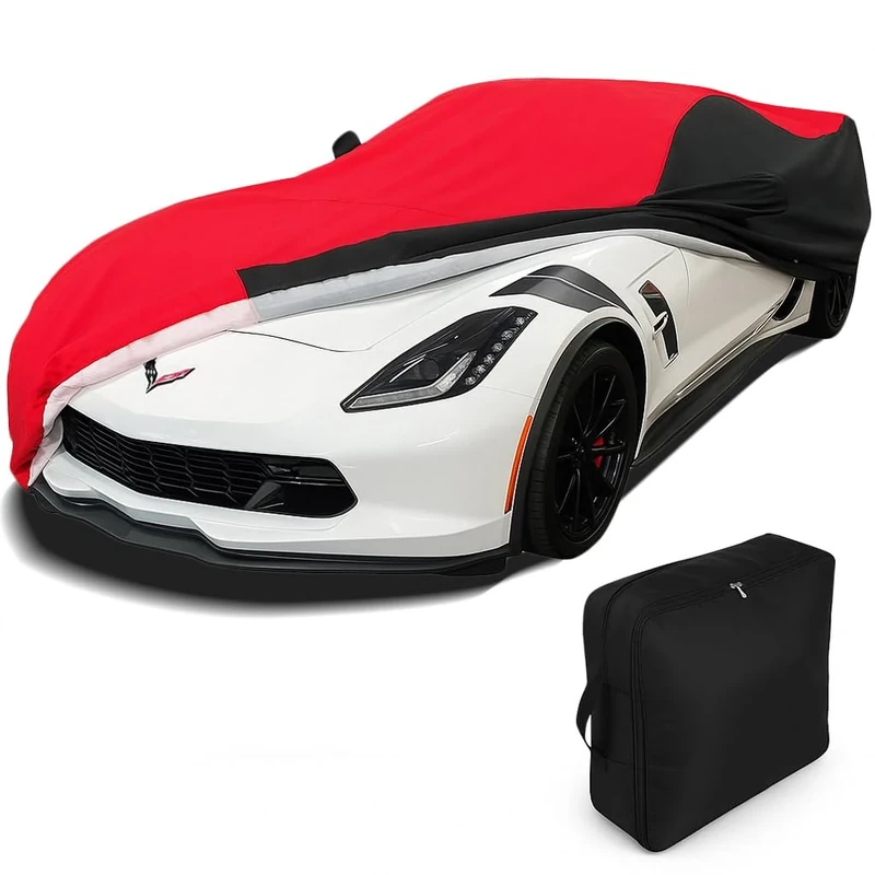 2014-2019 C7 Stingray, Z51, Z06, Grand Sport Corvette Ultraguard Plus Car Cover - 300D Indoor/Outdoor Protection - Custom FIT (Red/Black)
