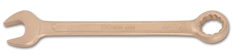 Beta 420815 Sparkproof Combination Spanner, Open Bi-hex Ring Ends, 15mm Size