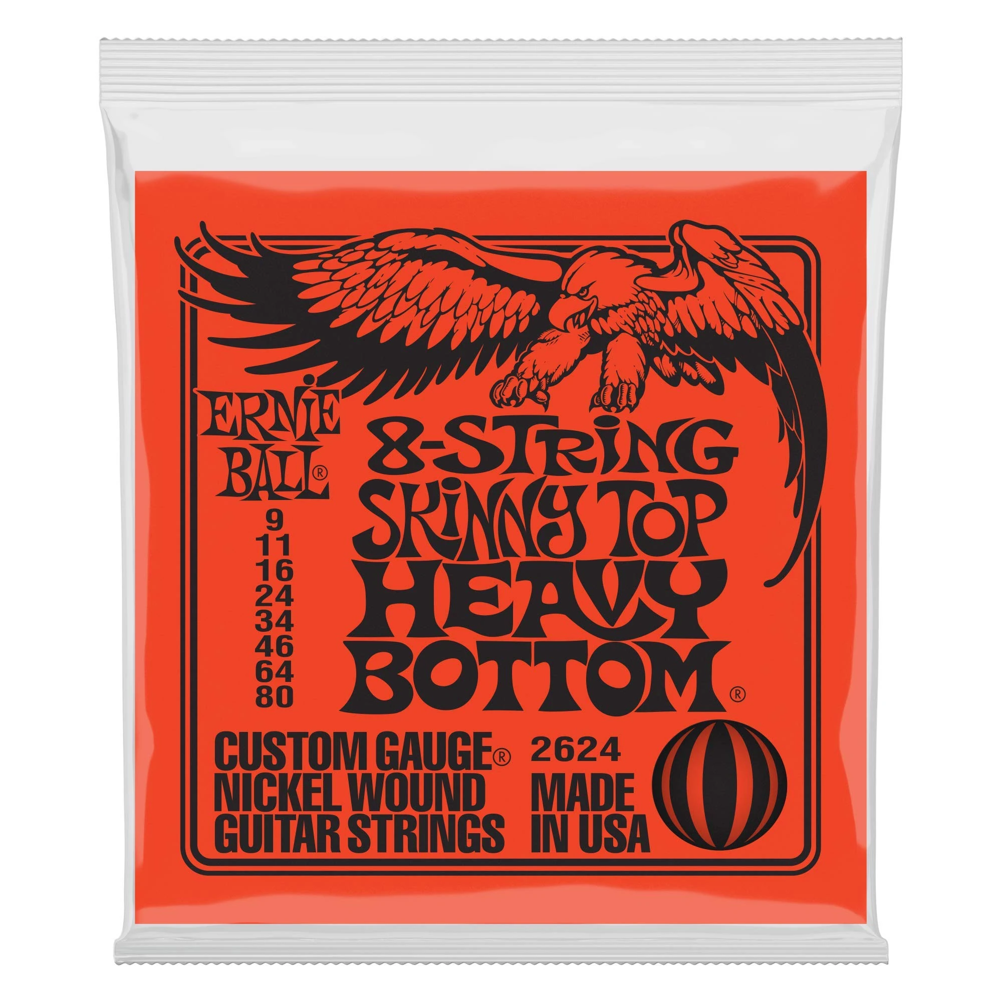 Ernie Ball Skinny Top Heavy Bottom Slinky 8-String Electric Guitar Strings - 9-80 Gauge