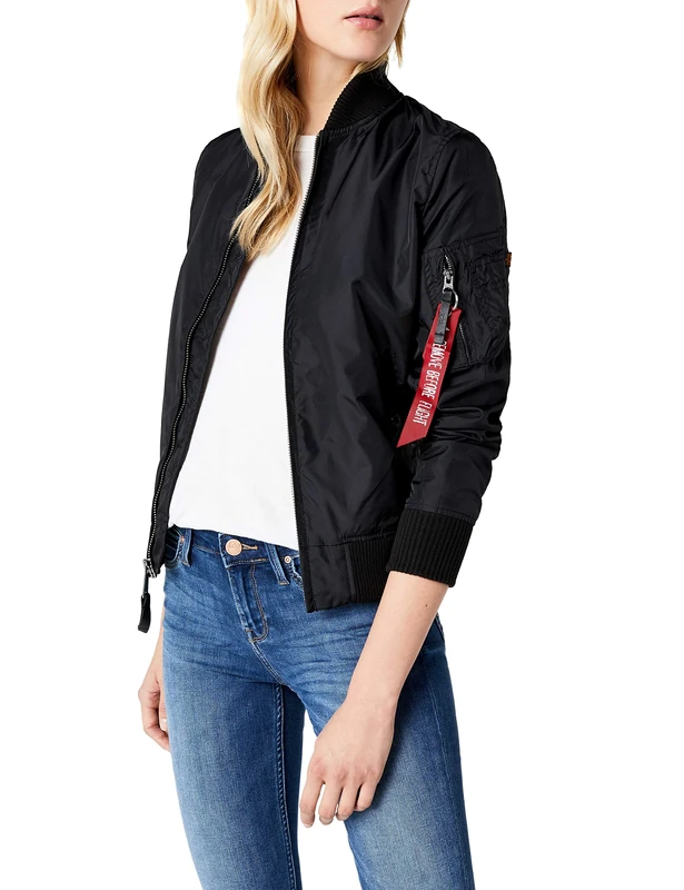 Alpha Industries MA-1 TT Bomber Jacket for Ladies Black