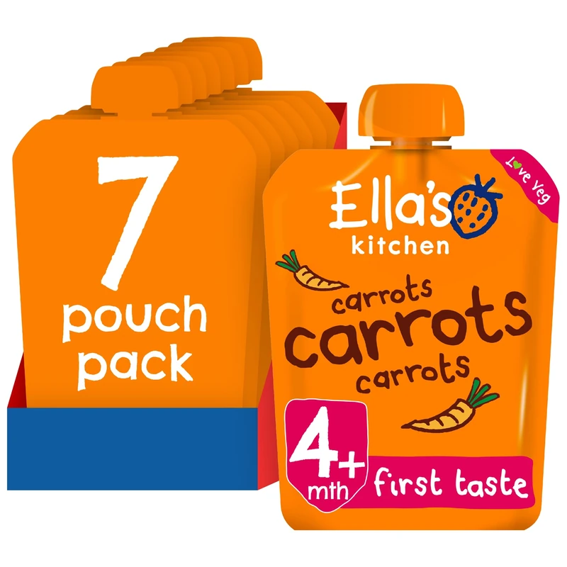 Ella's Kitchen Organic Smooth Carrots, 70 g (Pack of 7)