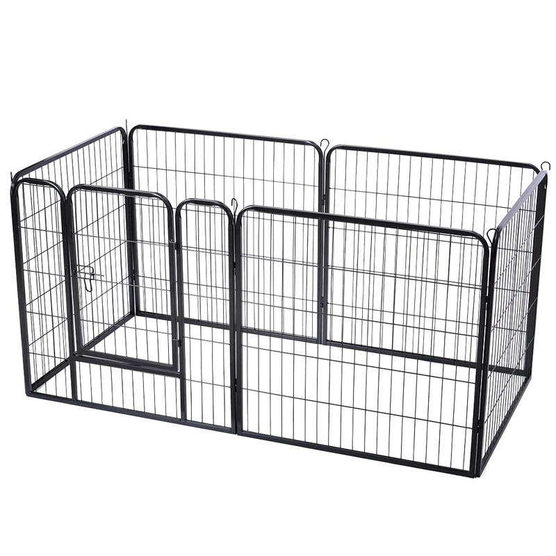 BUNNY BUSINESS Heavy Duty 6 Panel Puppy Play Pen - Grey