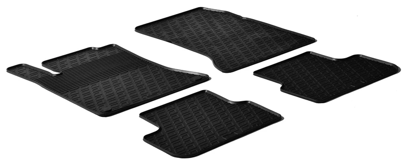 Gledring Rubber car mats set LHD compatible with Mercedes B-Class W246 2011-2019/A-Class W176 2012-2018/CLA/GLA 2014-2020 (G profile 4-pieces + mounting clips)