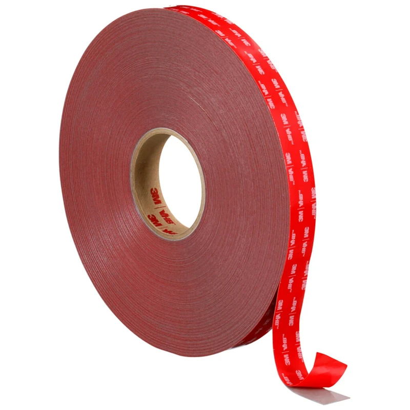 3M 4941F VHB Adhesive Tape, 19 mm x 33 m, 1.1 mm, Grey, Paper Liner, Pack of 6