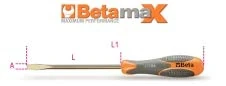Beta 12700810 Model 1270 BALP10X250 Sparkproof Screwdrivers for Slotted Head Screws, 10mm x 250mm