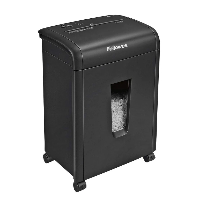 Fellowes Individual Document Shredder 62Mc, High Privacy, Micro Cut, Pull-Out Bin 19 L, Capacity: 10 Sheets, Black, 4685201