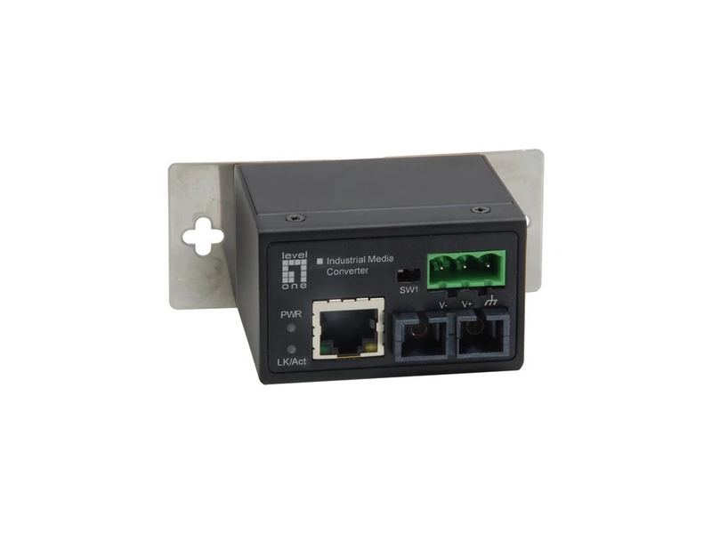 LevelOne 10/100BaseT to 100Base-FX Transceiver (2 km, MMF, RJ-45, ST)