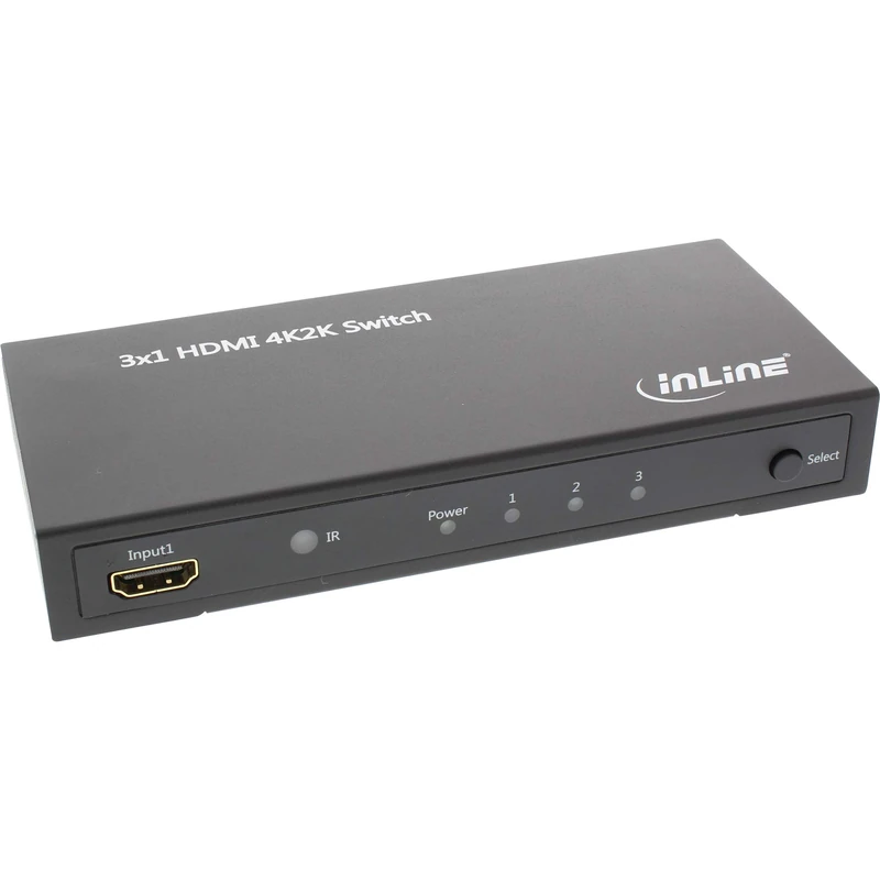InLine® 65014 HDMI Switch 3 Input to 1 Output 4K2K 3D HD Audio