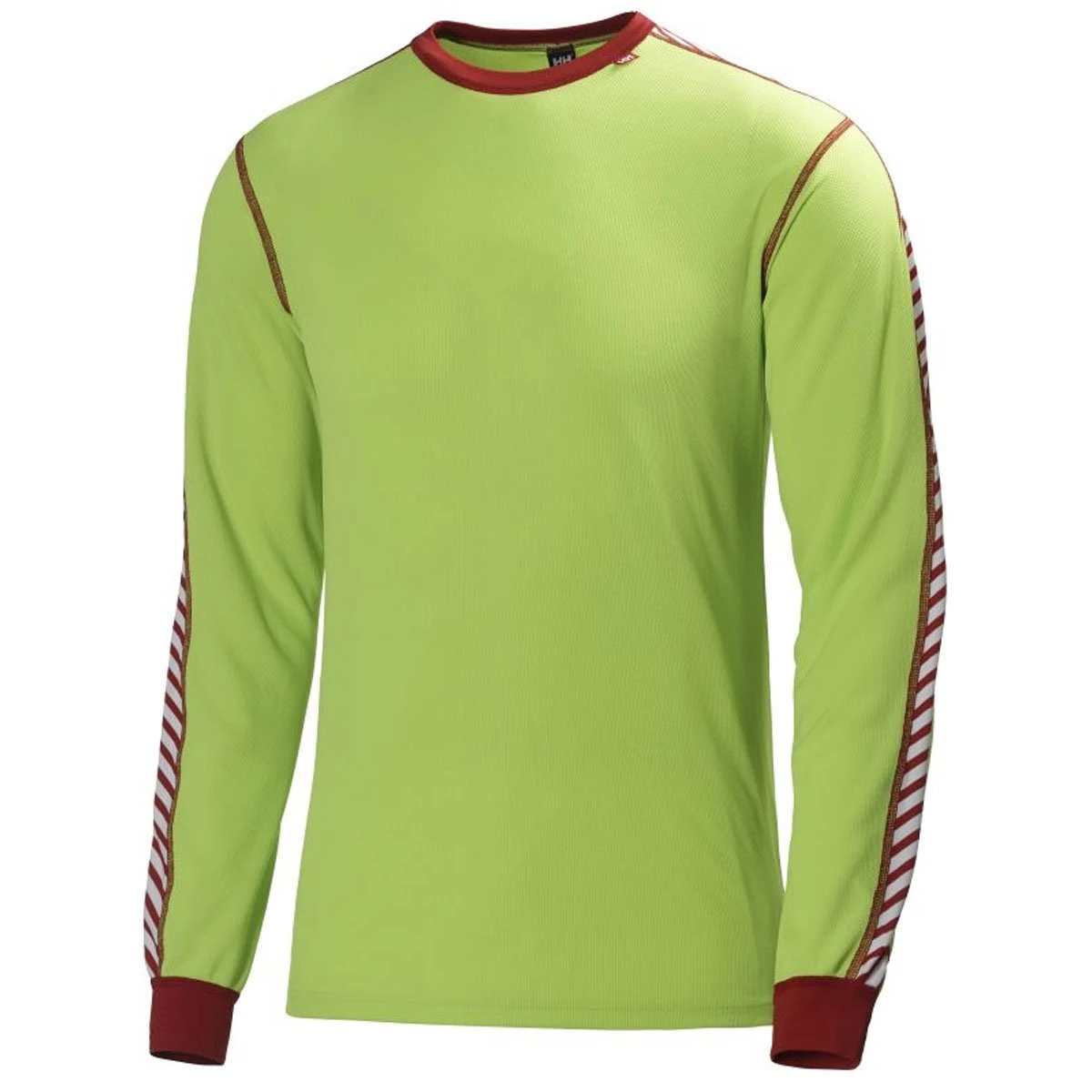 Helly Hansen Men's HH Dry Stripe Crew Undershirt - Yellow, Small