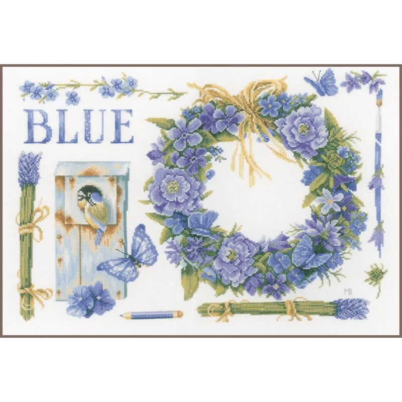 Lanarte Lavender Wreath CNTD Fabric