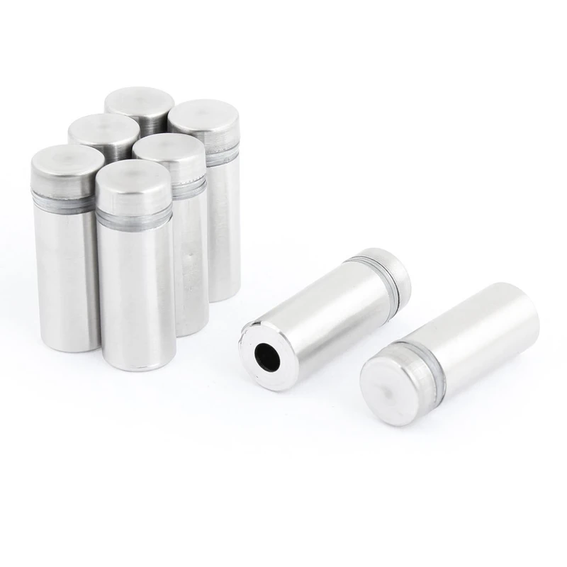 8 Pcs 12mm x 30mm Stainless Steel Frameless Standoff Clamp for Glass - Image 1