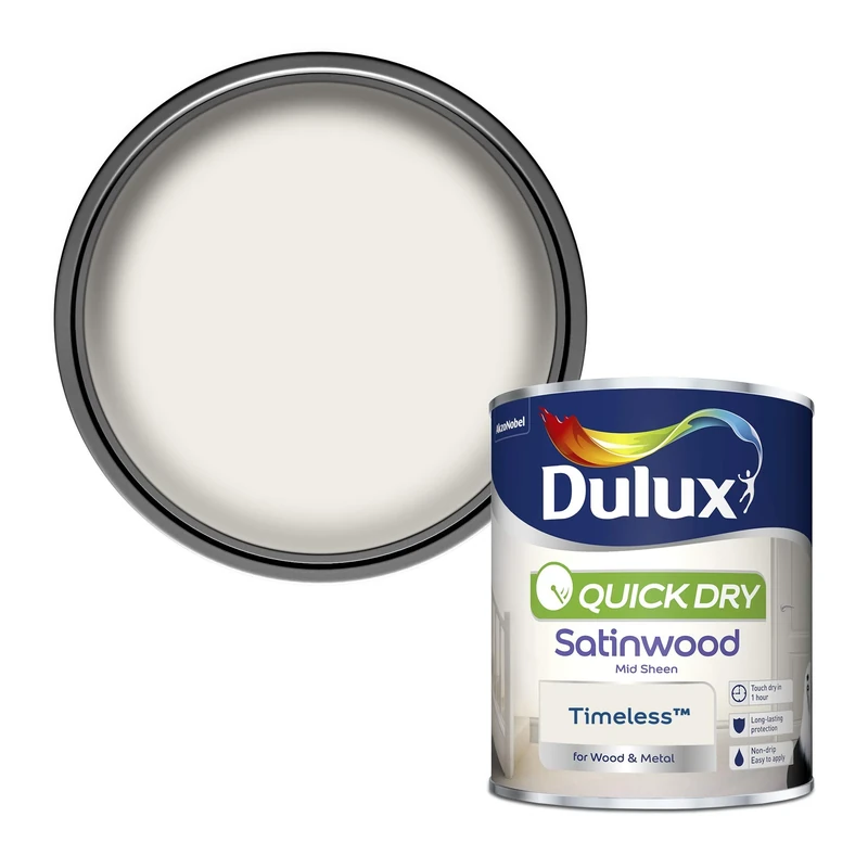 Dulux Quick Dry Satinwood Paint For Wood And Metal - Timeless 750 ml