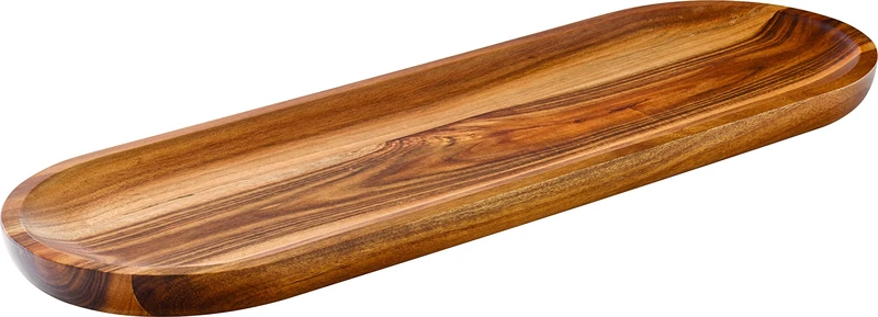 Utopia Acacia Wood Serving Boards 17 x 5.5inch / 42 x 14cm - Pack of 6 | Wooden Food Boards, Presentation Boards