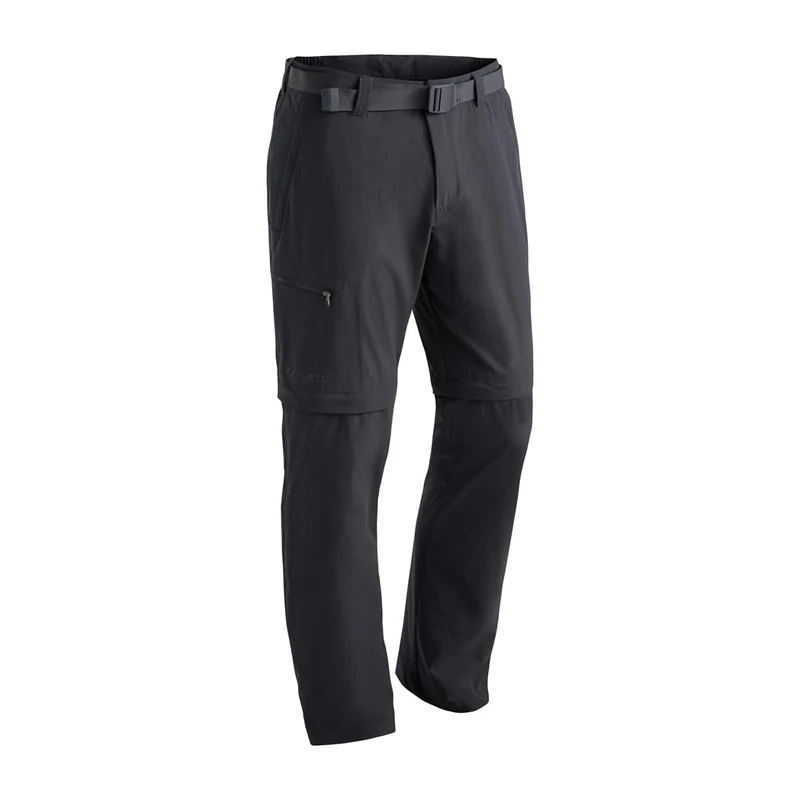 maier sports Tajo, Men's Hiking Trousers, Water-Repellent Outdoor Trousers for Trekking and Hiking, Handy T-Zip-Off Function, PFC-Free, mSTRETCH pro 4 & dryprotec Black