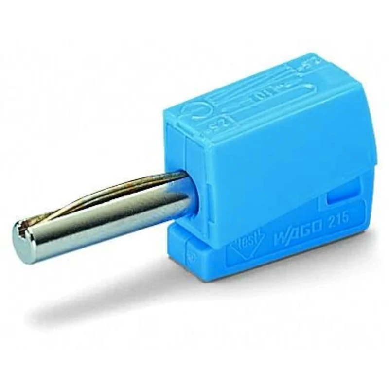 WAGO Banana plug; for socket 4 mm Ø; 2,50 mm²; blue, 215-711 (50 pcs)