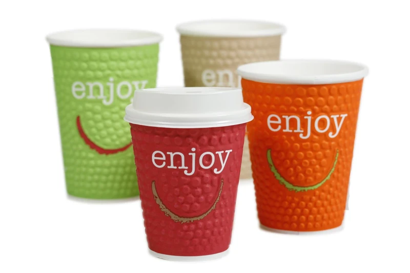 Huhtamaki AR289-C Enjoy Double Wall Disposable Hot Cup, 9 oz. (Pack of 875)