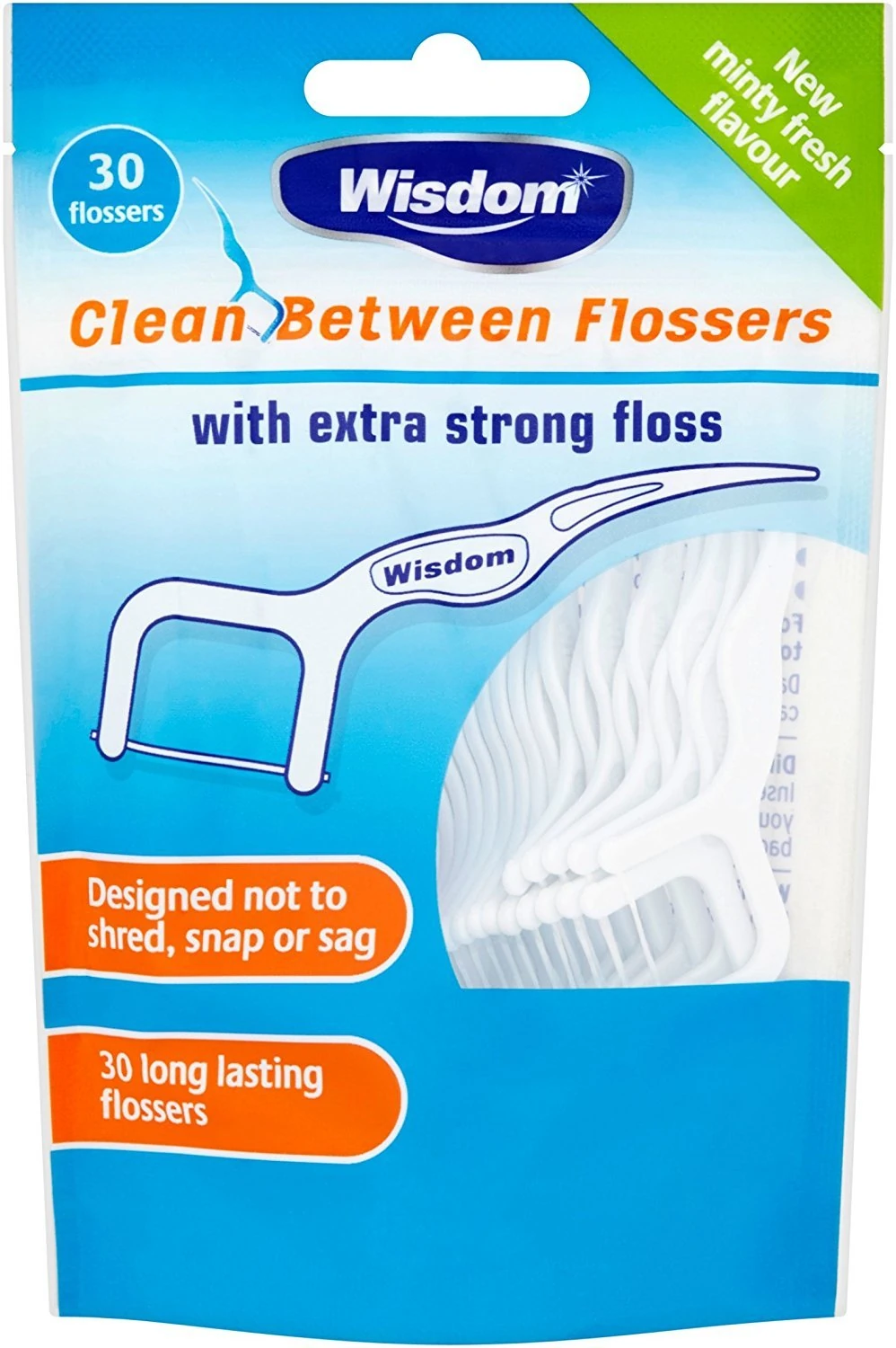 5 x Wisdom Clean Between Flossers 30 Pack