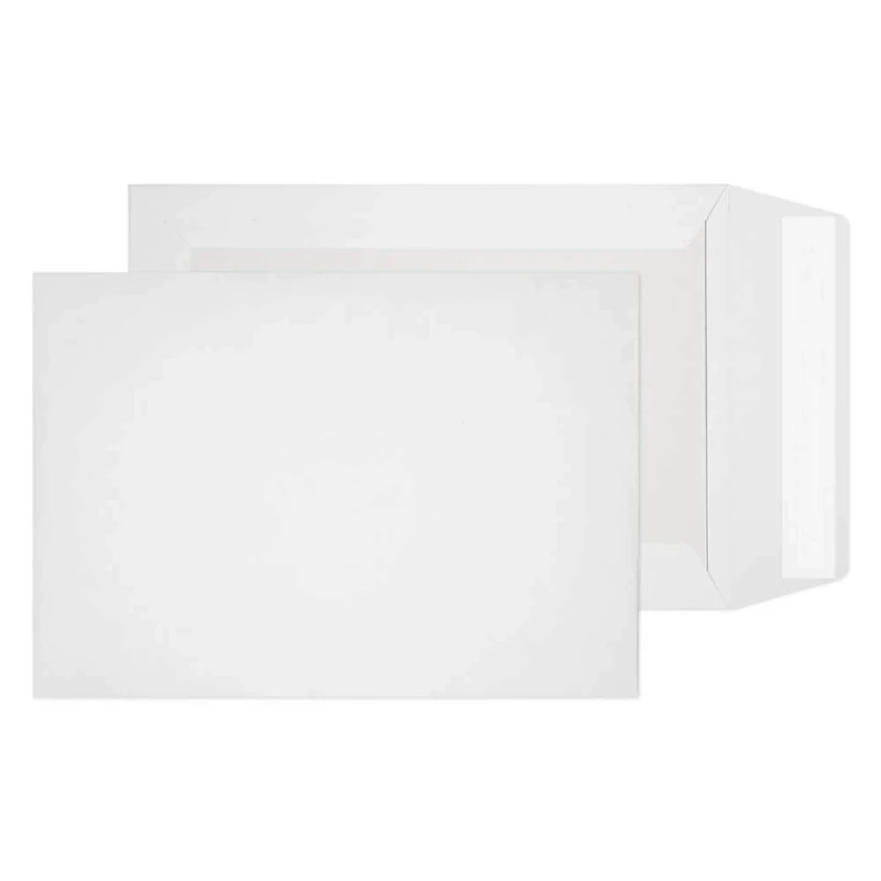 Blake Purely Packaging C5 (A5) 229 x 162 mm Board Back Pocket Peel & Seal Envelopes (5111) White - Pack of 125