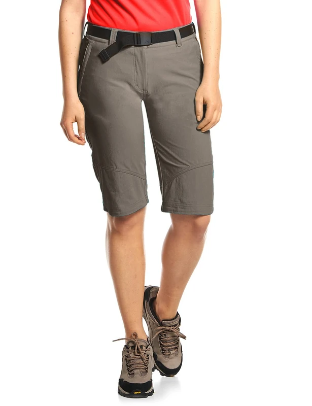 maier sports Lawa, Women's Short Hiking Trousers, Water-Repellent Bermuda Shorts for Trekking and Hiking, PFC-Free, mSTRETCH pro 4 & dryprotec Teak