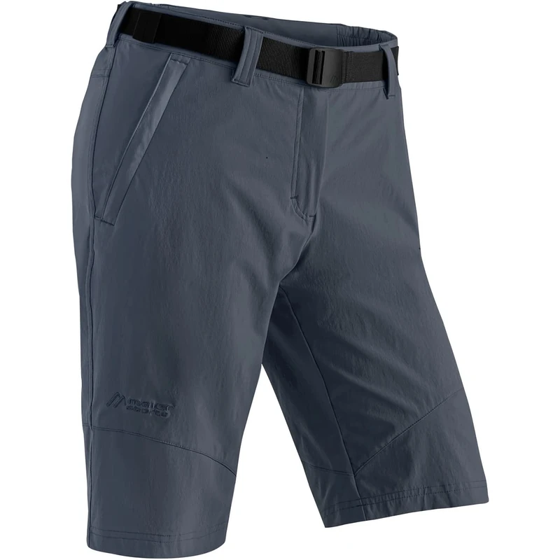 maier sports Lawa, Women's Short Hiking Trousers, Water-Repellent Bermuda Shorts for Trekking and Hiking, PFC-Free, mSTRETCH pro 4 & dryprotec Graphite