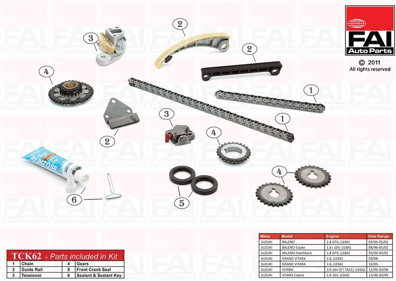 TCK62 FAI TIMING CHAIN KIT OE QUALITY