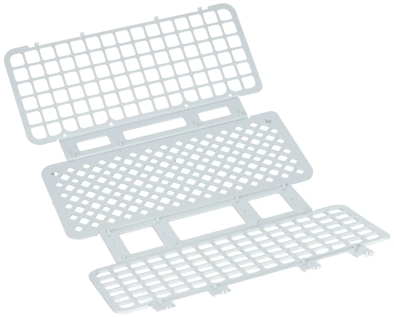 Kartell 1211Z33CS 225645-0000 White PP Wet/Dry Test Tube Rack for 13 mm Test Tubes, 90 Place (Pack of 5)