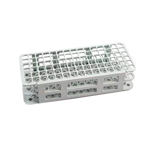 Kartell 1211Z39CS 225665-0000 White PP Wet/Dry Test Tube Rack for 20 mm Test Tubes, 40 Place (Pack of 5)