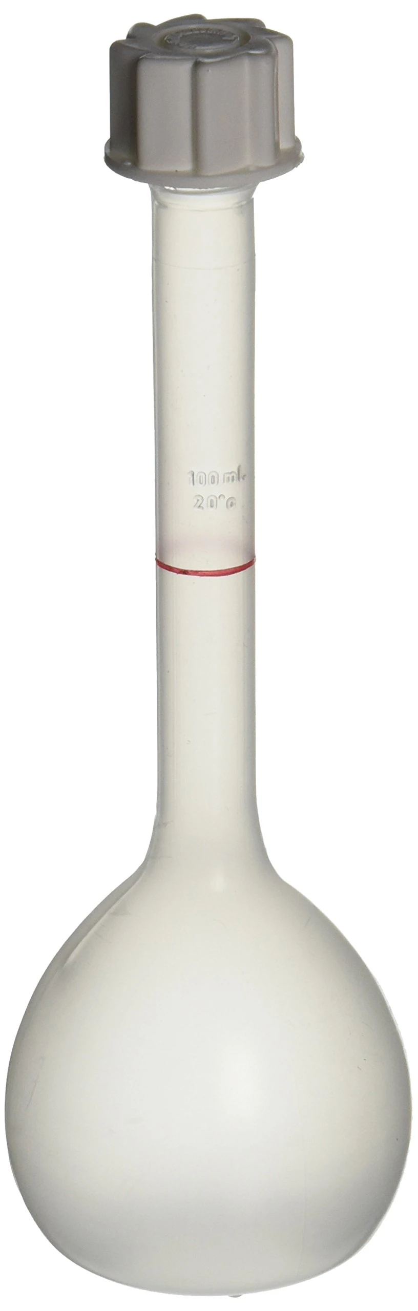 Kartell 1211Z62CS 241514-0100 Polypropylene Volumetric Flask with Screw Top Cap, 100 ml (Pack of 5)