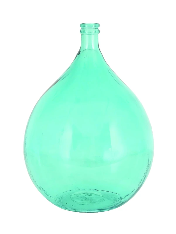 Deco 79 Glass Vase, 15 by 22-Inch, Turquoise Finish