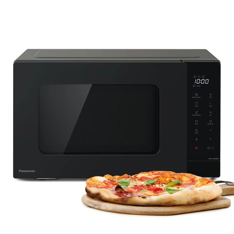Panasonic NN-K36NBMEPG Microwave Grill, 24 Litres, Power 900 W, 8 Automatic Programmes, Combination Cooking, Quick 30 Function, Black