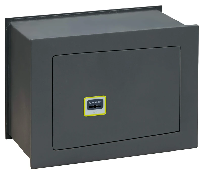 ARREGUI Ideal-10 281340 Wall Safe for Built-in Walling, Safe with Double Bit Security Lock, Double Bolt Locking, User-Friendly Safe with Key, Safe Wall Mounting, 28 x 38 x 20 cm