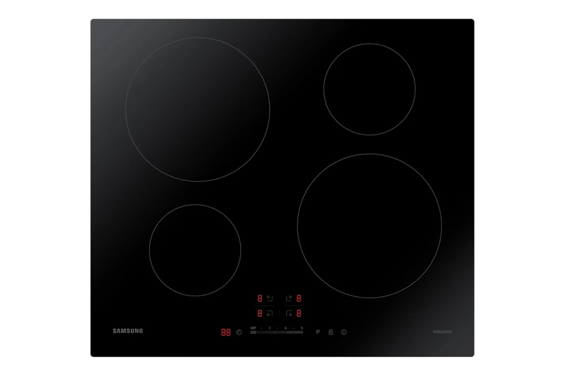 Samsung Induction Hob with 4 Cooking Zones, With Touch Control, Colour: Black, Material: Ceramic Glass, NZ64H37070K