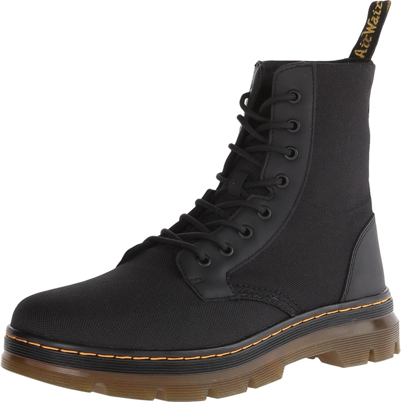 Dr. Martens Combs Cordura/ Rubbery Black, Unisex Adults' Boat Shoes, Black (Black), 9 UK (43 EU)