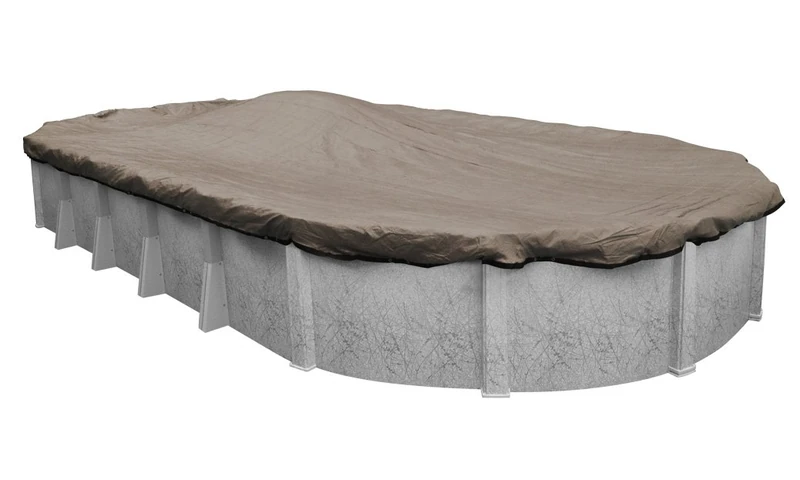Robelle 431632-4 Premium Mesh XL Taupe Winter Cover for Oval Above Ground Swimming Pools, 16 x 32 Pool