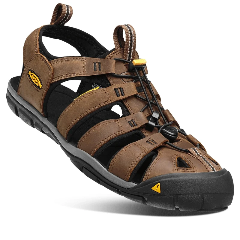 KEEN Men's Clearwater CNX Lightweight Water Sandals, Dark Earth/Black, 14