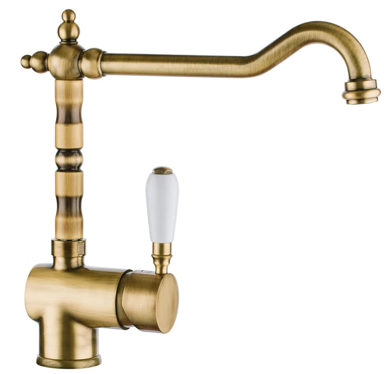 Kitchen Mixer Plados Single Lever MIXOLD Old Fashion with Swivel spout and Side Lever - Antique Bronze