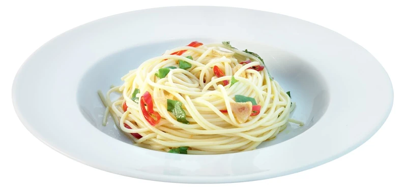 LSA International International Dine Pasta Plate Rimmed Ø30cm | Set of 4 | Handmade Porcelain | DI20, White