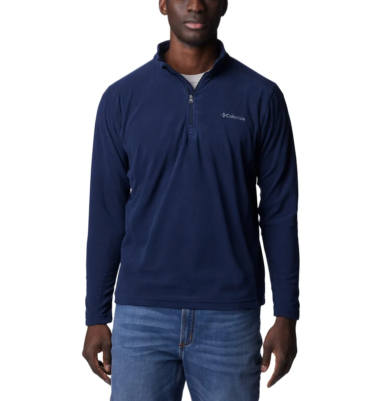 Columbia Men's Klamath Range Ii Half Zip Pullover Sweater, Collegiate Navy Solid, L Tall