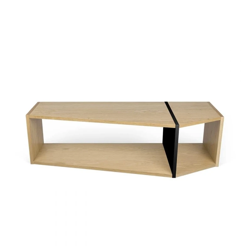 Temahome, One Shelf Unit 120 x 25 x 35 cm Oak/Black