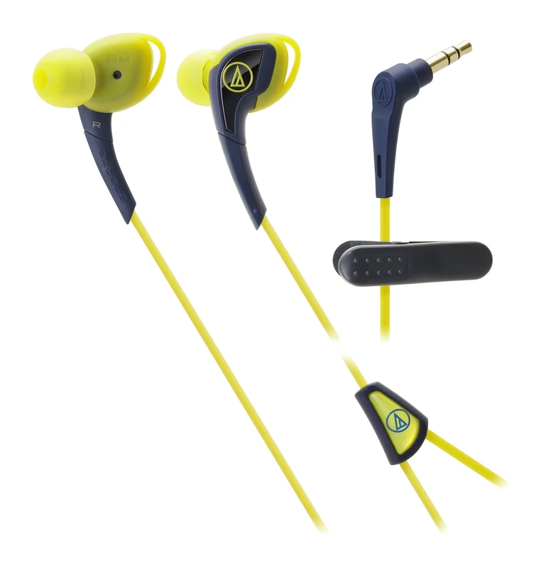 Audio-technica ATH-SPORT2 In-Ear Headphones (Japan Import) (Navy Yellow)