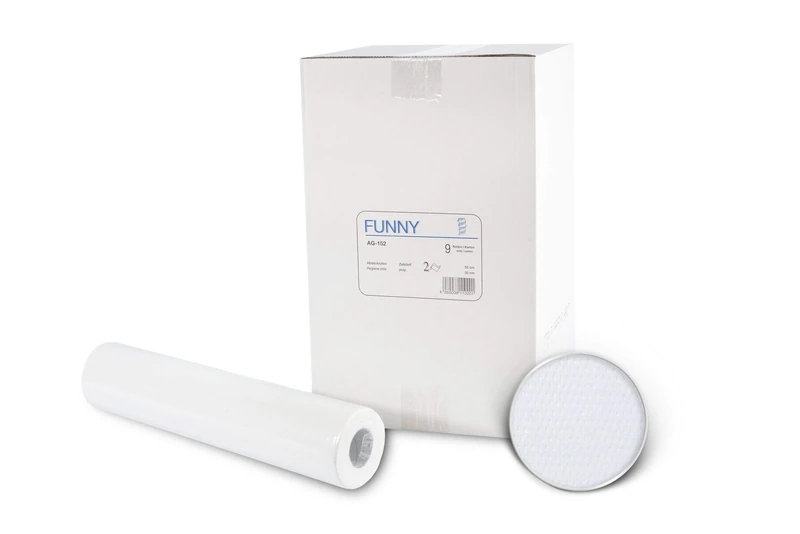 Funny 2-Ply Cellulose Hygiene Rolls, Brilliant White, 55 cm (Pack of 9) - Image 1