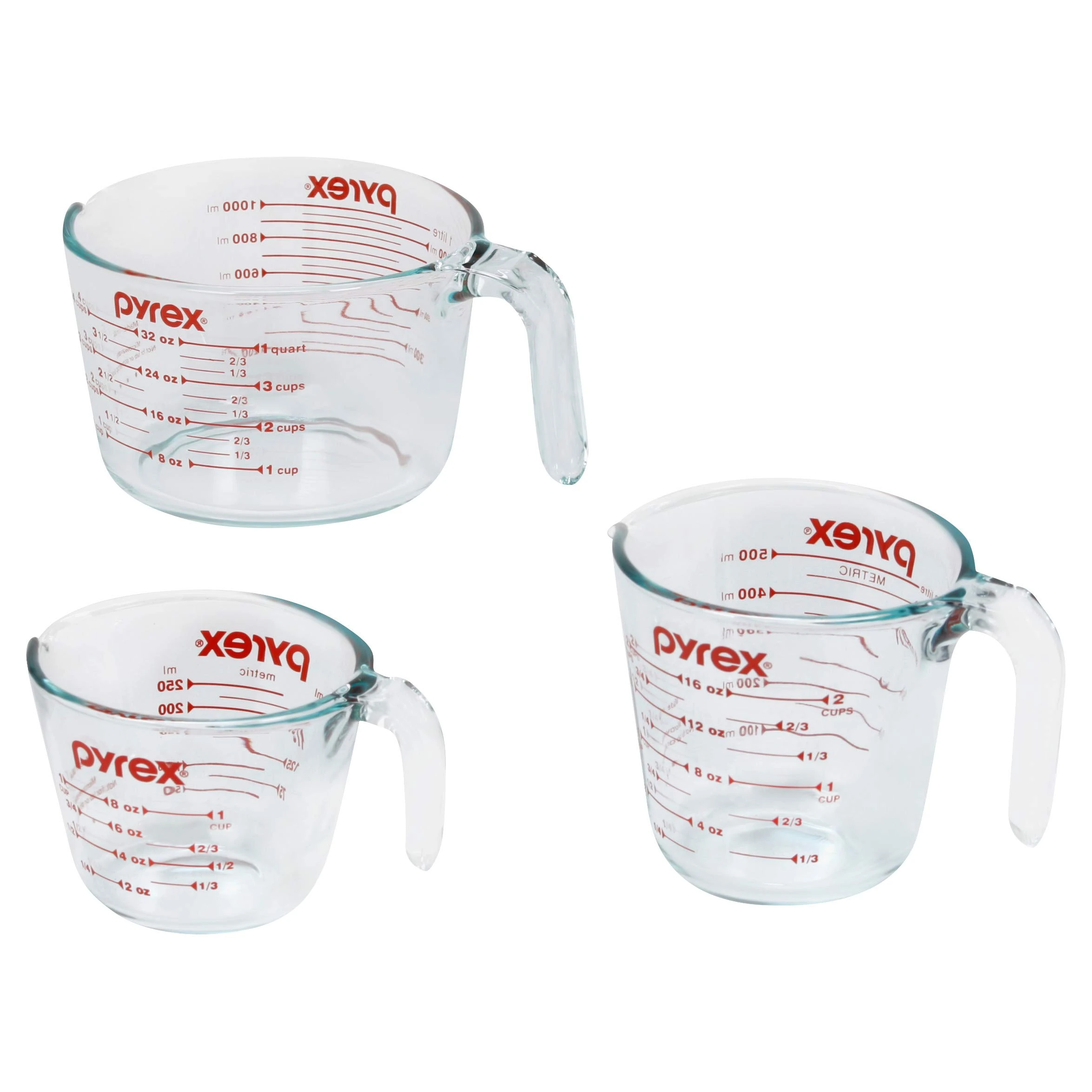 Pyrex 3-Piece Glass Measuring Cup Set