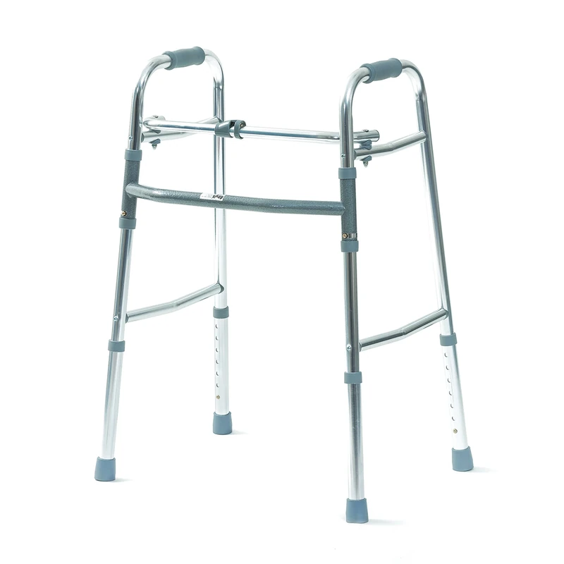 DAYS Adjustable Folding Walking Aid, Lightweight & Adjustable Mobility Aid for Elderly, Disabled, Handicapped or Injured, Slip-Resistant Rubber Tips, Folding Walker (Eligible for VAT relief in the UK)