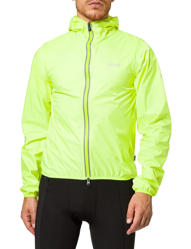PRO-X elements Bike Functional Jacket Air Jacket I Ultralight Cycling Jacket Men I Breathable, Waterproof and Windproof Rain Jacket I Fitted Hood